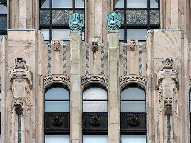 The Fisher Building's sculpture.